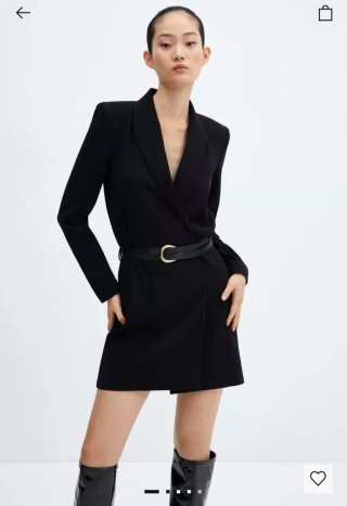 Vestido blazer Mango negro