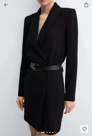 Vestido blazer Mango negro