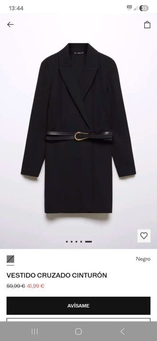 Vestido blazer Mango negro