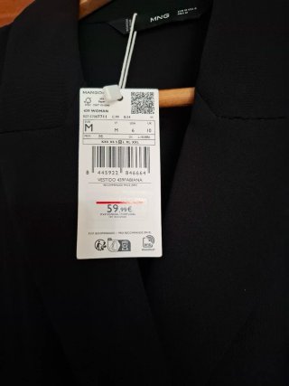 Vestido blazer Mango negro