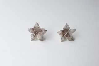 Collar Filigrana Plata Flores y Pendientes