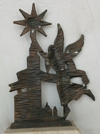 Figura Giralda Ángel Estrella Bronce