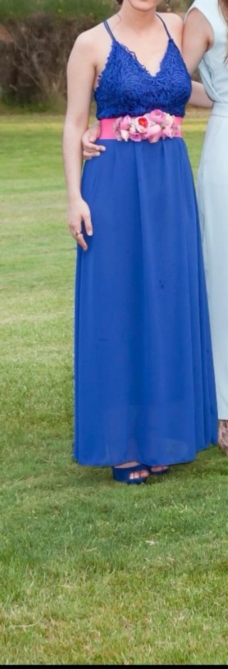 Vestido azul oscuro floral