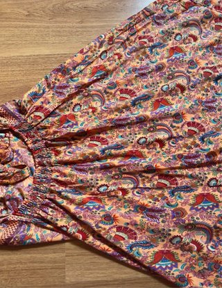 Vestido boho naranja estampado talla única