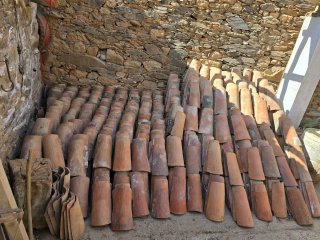 Teja árabe barro antigua hecha mano 1