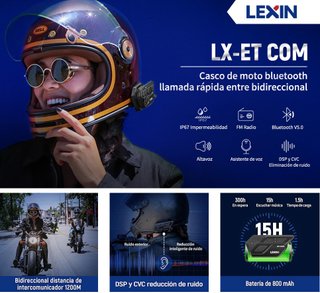Lexin ET-COM Dual Pack Intercomunicador Moto