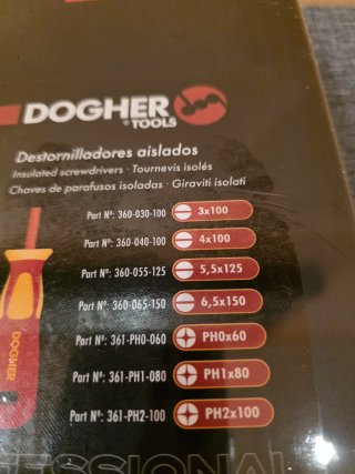 Juego 7 destornilladores aislados DOGHER