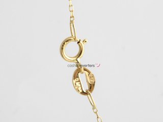 cadena oro 18k con piedra con diamante 22.5cm