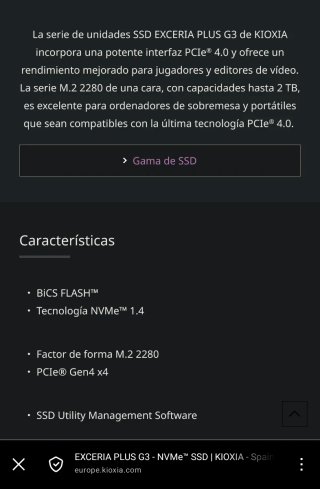 2026 Kioxia Exceria Plus G3 SSD M.2 NVMe Gen4 1TB
