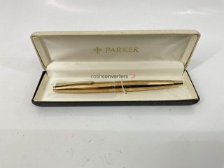 pluma estilografica parker dorado vintage