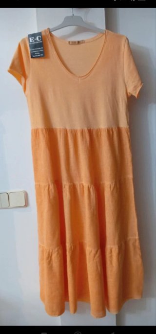 Vestido midi  oversize lino