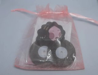 PENDIENTES EN FORMA DE DISCOS D VINILOS- NUEVOS