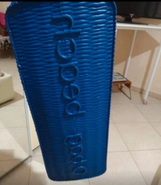 Borsa O bag blu con manici