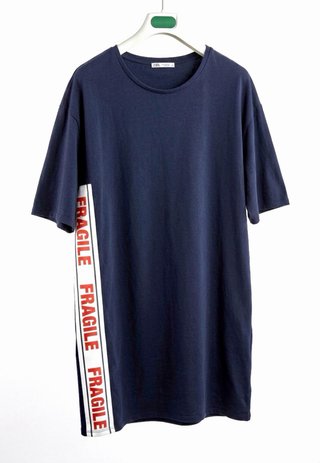 Vestido Zara Azul con Tira Fragile