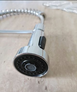 Grifo cocina nuevo plateado extensible fregadero