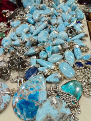 Joyería Plata Ley 925 Colgantes Azul