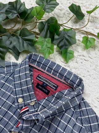 Camicia Tommy Hilfiger a quadri blu taglia S