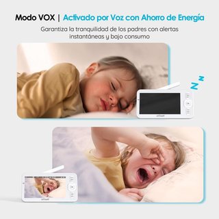 IEGEEK Baby 7 vigilabebés 5'' 1080P WiFi 2,4GHz