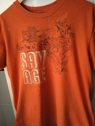 Camiseta Naranja Bershka Talla L ( 40 ).