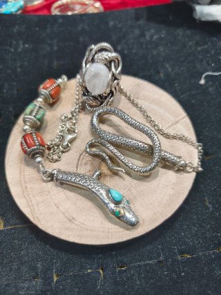 Collar Serpiente Plata de Ley 925 Macizo