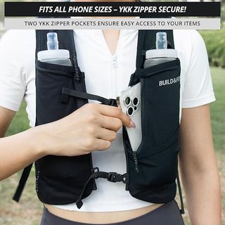 Build & Fitness Chaleco running talla L 2 botellas