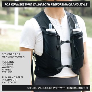 Build & Fitness Chaleco running talla L 2 botellas