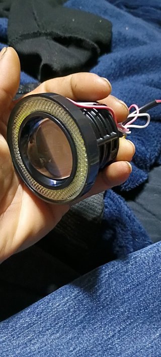 2 luces luz anillo led angel eyes 2.5 ojos de ange