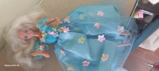 Barbie vintage vestito azzurro fiori