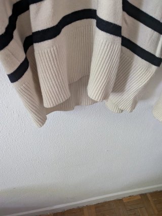 Jersey Zara Rayas Blanco y Negro