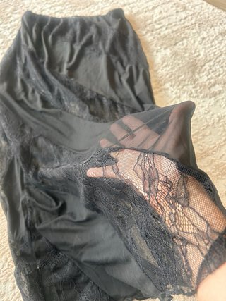 Falda larga Lefties encaje negro