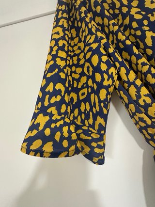 Vestido estampado Roca azul y amarillo