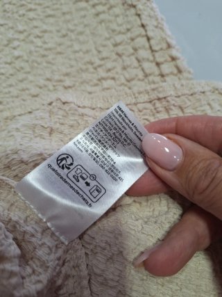 Vestito lungo in cotone beige