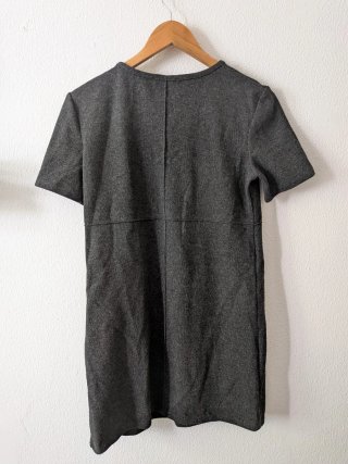 Vestido ZARA gris manga corta