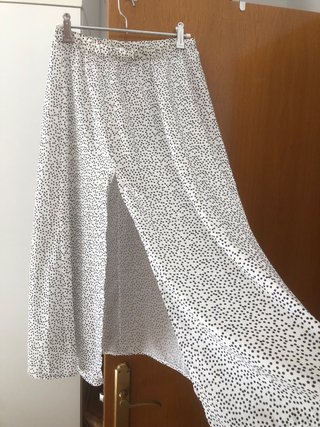 Falda larga estampada lunares