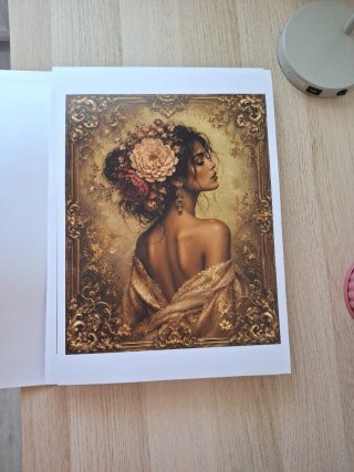Lámina Ilustración A3 Marco Dorado