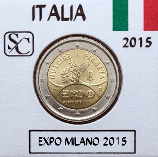 Moneda conmemorativa 2€ Italia 2015 Expo Milán
