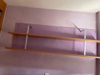 Estantería madera y lila 2 baldas