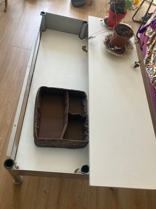 Mesa baja extensible madera y metal