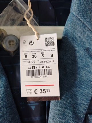 Chaqueta Pull&Bear Talla S Azul