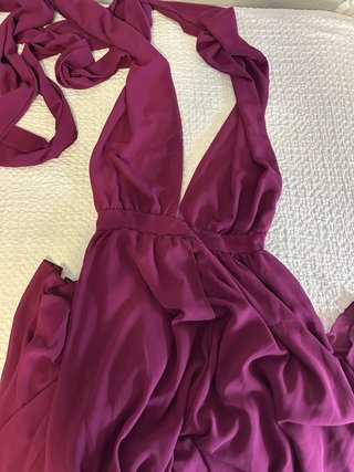 Vestido largo morado para eventos