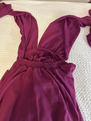 Vestido largo morado para eventos