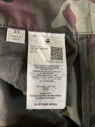 Pantalón de hombre de G-Star Raw (W31)