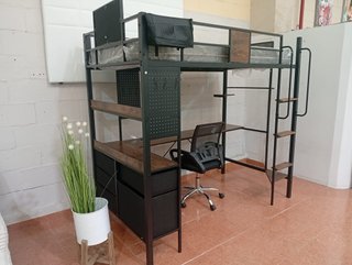 Litera juvenil con escritorio y cajones