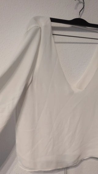 Blusa Zara Blanca Talla M
