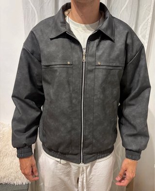 Chaqueta Biker Gris