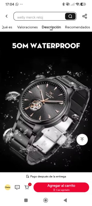 Reloj automático Open Heart