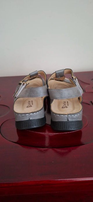 Sandalias de mujer, color gris, talla 37