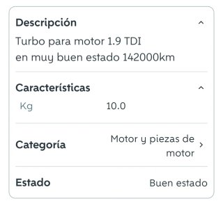 Turbo Motor 1.9 TDI