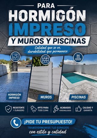 Hormigón Impreso, Muros y Piscinas 641 814 032