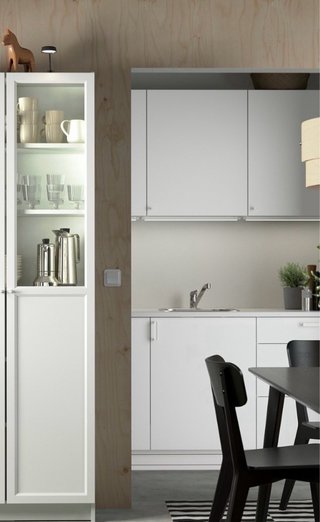 Puerta de vidrio OXBERG IKEA Blanca 40x192 cm